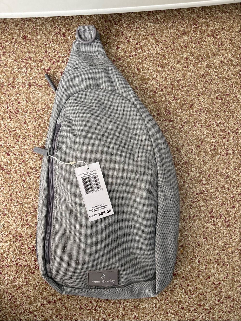 Vera Bradley Light Gray Sling Backpack